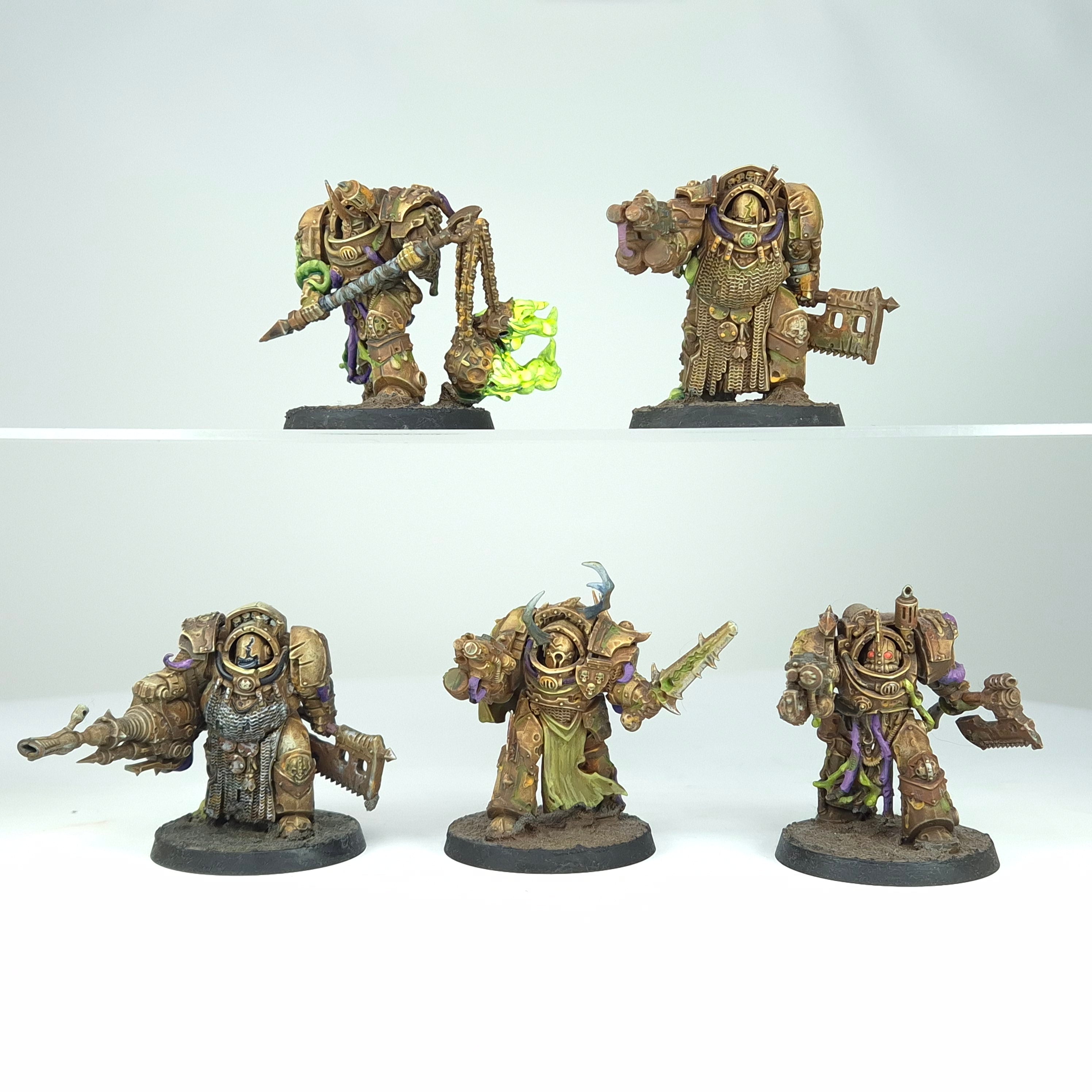 Painted Blightlord Terminators - Death Guard - Chaos - Warhammer